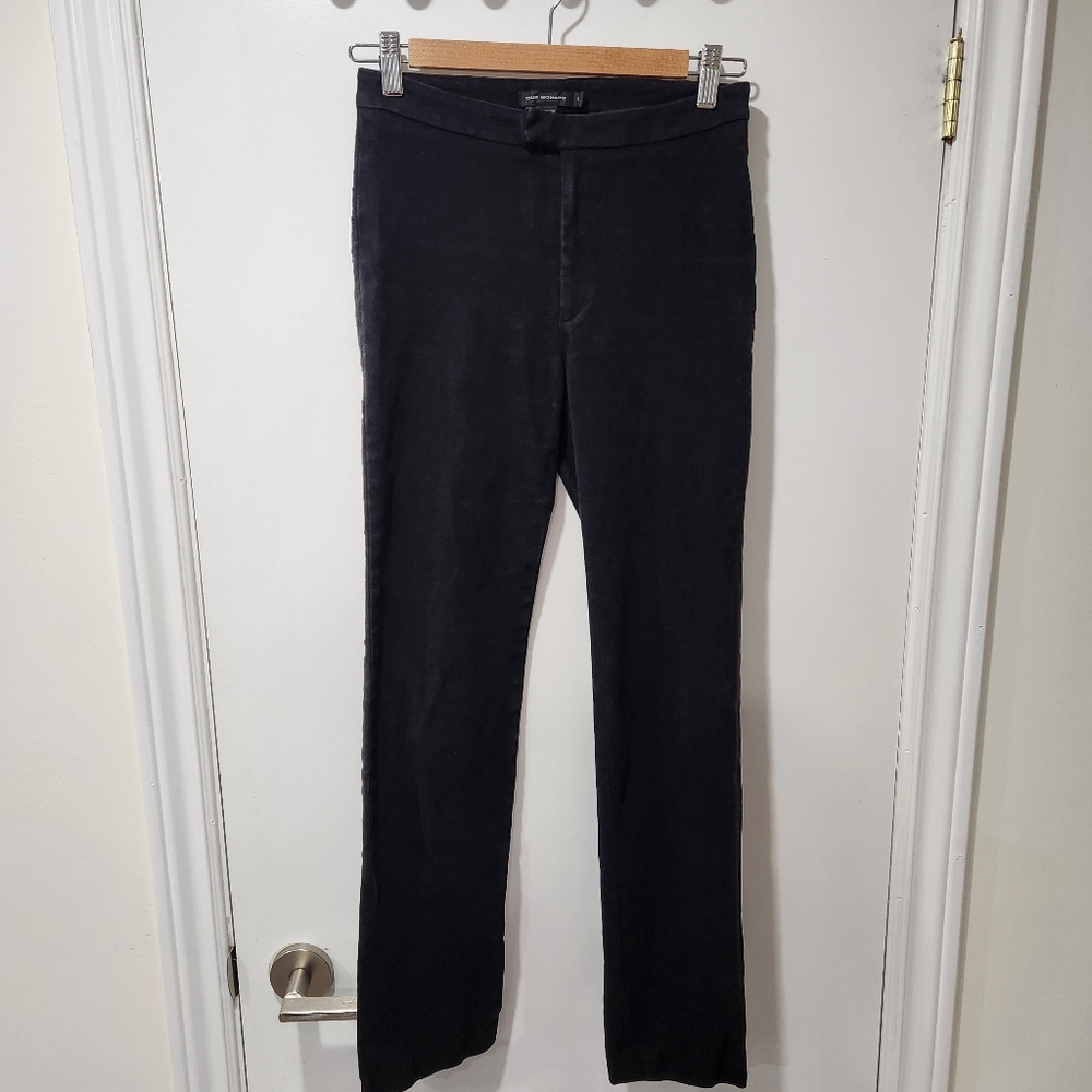 Club Monaco Black Sueded Straight Leg Pants